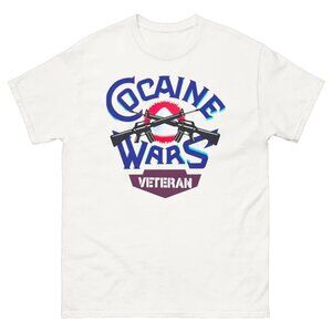 Cocaine Wars Veteran Graphic T-Shirt Funny Meme Streetwear Retro Style Tee 159